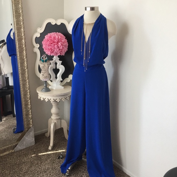 ❤️SOLD IN Boutique ❤️ Nine West Blue Jumpsuit - Picture 2 of 7